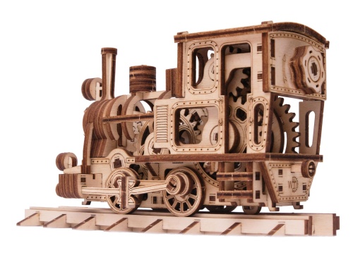 Механическая сборная модель Wood Trick Паровозик с рельсами фото 4