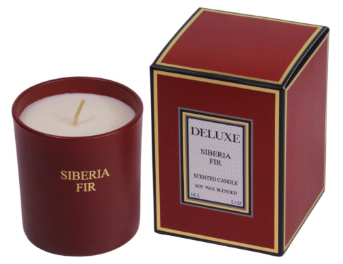 Свеча DELUX AROMA в стеклянном стакане, "Сибирская пихта", 7х8 см, Kaemingk