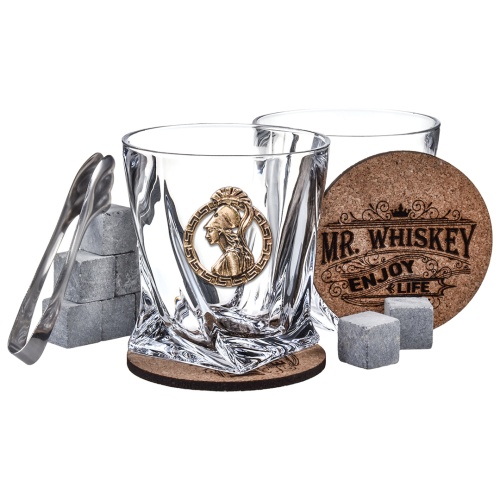 Набор бокалов для виски подарочный "Дева" упаковка Mr Whiskey фото 2
