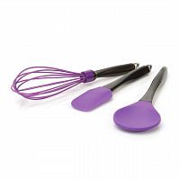 Набор 3пр силиконовых кухонных принадлежностей (фиолетовые), 4491007