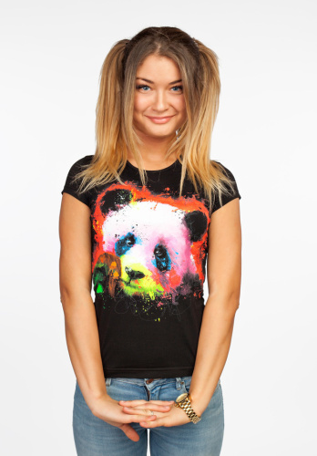 Женская футболка"Fluro Panda" фото 3