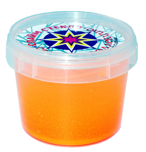 Слайм "СТЕКЛО" серия Party Slime, 100 гр, оранжевый неон