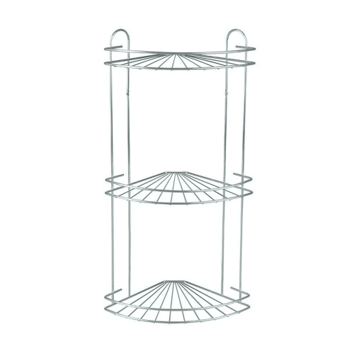 RUS-385018-3 Zn Полка для ванной 3-ярусная угловая, Rosenberg