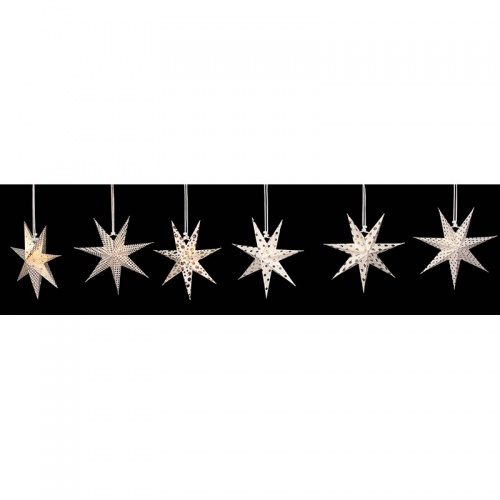 Набор декоративных елочных украшений stars, 6 шт. фото 2