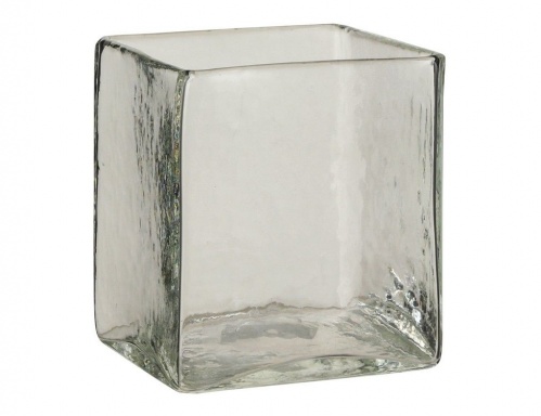 Декоративная ваза "Джекки" малая, стекло, прозрачная, 14х14х14 см, Edelman
