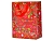 Подарочный пакет РОЖДЕСТВЕНСКИЙ БУКЕТ, красный, 30х42х12 см, Kaemingk (Decoris)