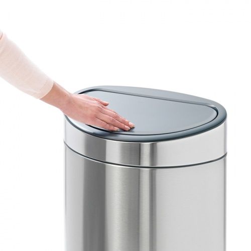 Двухсекционный мусорный бак Touch Bin New 10/23 л матовый с защитой от отпечатков пальцев фото 10