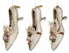 Елочное украшение "Волшебная туфелька", 18 см, разные модели, Katherine’s Collection