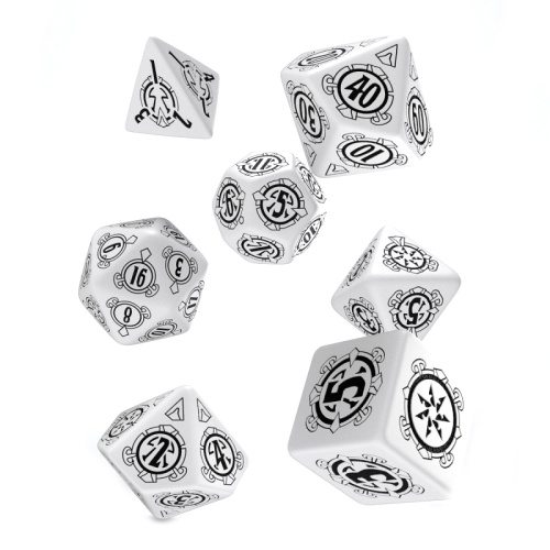 Набор кубиков Pathfinder "Shattered Star Dice Set", 7 шт., бело-черный фото 2