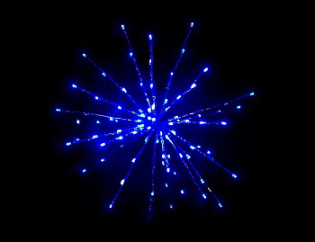 Светодиодное украшение ЁЖ, 20 лучей, 60 синих и 20 холодных белых LED ламп, 40 см, уличная, SNOWHOUSE