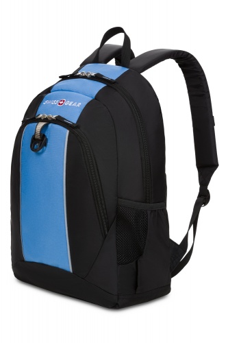 Рюкзак Swissgear, чёрный/голубой, 32х14х45 см, 20 л фото 3
