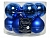 Набор стеклянных шаров матовых и эмалевых, цвет: королевский синий, 60 мм, упаковка 10 шт., Kaemingk
