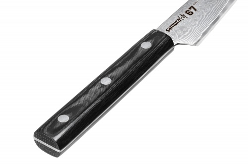 Нож Samura овощной 67, 9,8 см, дамаск 67 слоев, микарта фото 4