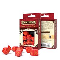 Набор кубиков Pathfinder "Curse of the Crimson Throne", красно-желтый