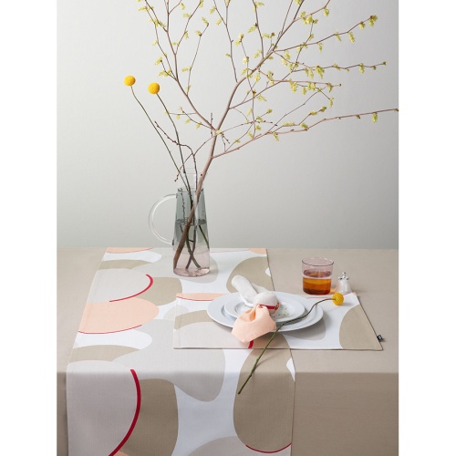 Дорожка на стол из хлопка бежевого цвета с авторским принтом из коллекции freak fruit, 45х150 см фото 6