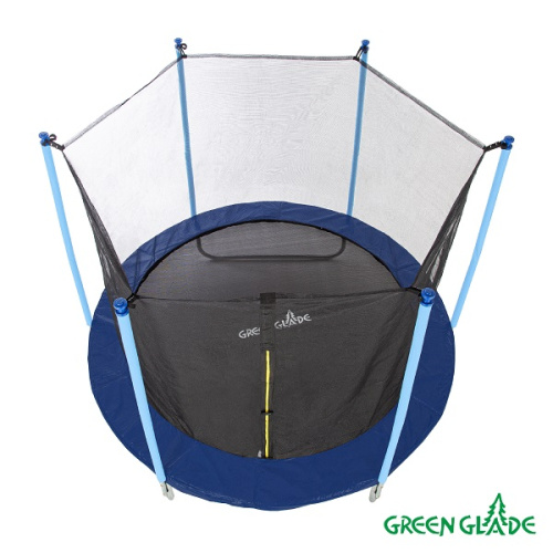 Батут уличный Green Glade с сеткой 8-футовый 3 ножки 6 стоек без верх.кольца фото 6