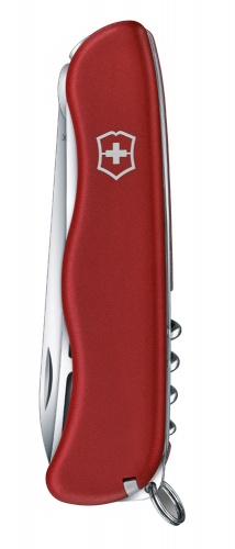 Нож Victorinox Cheese Master, 111 мм, 8 функций, с фиксатором лезвия, красный фото 2