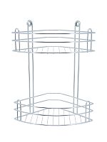 RUS-385020-2 Zn Полка для ванной 2-ярусная угловая