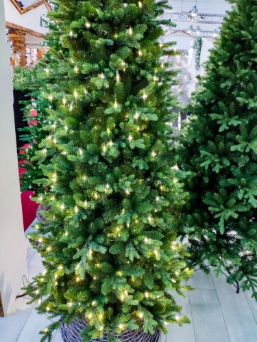 Искусственная ель "Кэррингтон" (литая хвоя PE+PVC), зелёная, тёплые белые LED-огни, National Tree Company фото 4