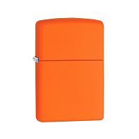 Зажигалка ZIPPO Classic с покрытием Orange Matte, латунь/сталь, оранжевая, матовая, 36x12x56 мм, 231