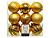 Набор пластиковых шаров МОЛЬТЕ ТРАМЕ, золотой, 8 см (упаковка 18 шт.), Kaemingk (Decoris)