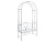 Садовая скамейка с аркой для растений АЖУРНЫЙ ПРОВАНС, металлическая, белая, 116х230 см, Edelman