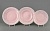 Набор тарелок  розовый фарфор Белые узоры