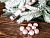 Набор пластиковых шаров МИНИАТЮРНЫЕ (глянцевые, матовые с глиттером), цвет: нежный розовый, 3 см, упаковка 14 шт., Kaemingk (Decoris)