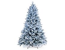 Искусственная ель "Гамильтон" (литая хвоя PE+PVC), голубая заснеженная, холодные белые LED-огни, National Tree Company