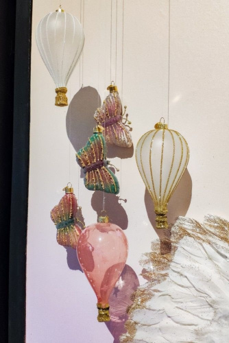Ёлочная игрушка "Воздушный шар", стекло, 7x14 см, Kaemingk фото 3