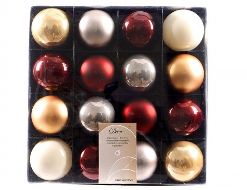 Набор пластиковых шаров deluxe "Шоколадная фантазия", матовые, эмалевые, 60 мм, упаковка 16 шт., Kaemingk