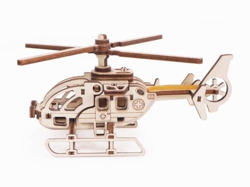 Конструктор 3D деревянный Lemmo Вертолет Стриж фото 6