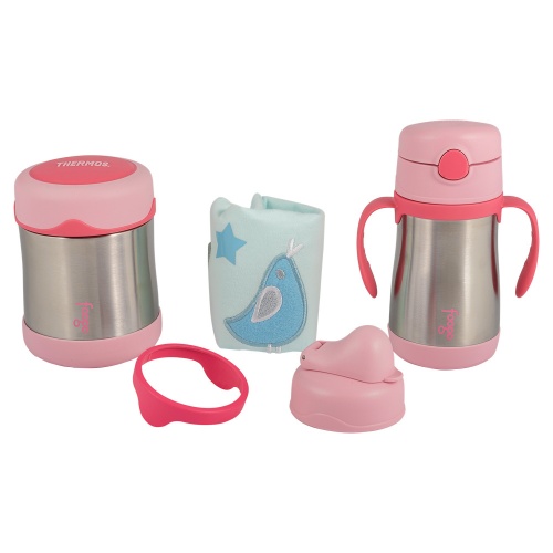 Детский набор Thermos B3000+BS535 PK (термос для еды, термос для напитков), розовый фото 3