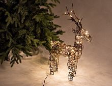 Светящаяся фигура ОЛЕНЬ-СОЗВЕЗДИЕ, коричневый, тёплые белые LED-огни, 69 см, уличный, Kaemingk (Lumineo)