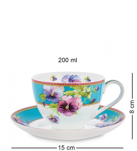 JK-112 Чайный набор на 2 перс. "Виола" (Viola Pavone) фото 2