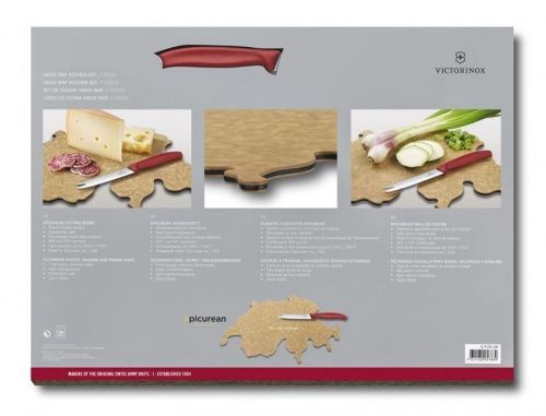 Набор Victorinox Swiss Map: нож для овощей и сыра 11 см + разделочная доска Epicurean, 6.7191.CH фото 5