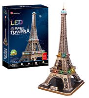 3D пазл CubicFun Эйфелева башня с LED-подсветкой, 84 детали