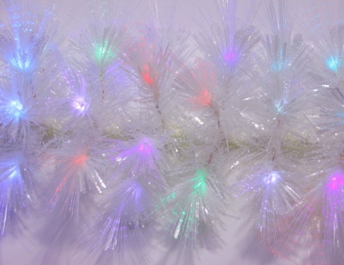 Оптиковолоконная гирлянда "Северное сияние", белая, разноцветные светодиоды, мерцающая, 200 см, Edelman, Luca фото 4