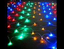 Электрогирлянда "Сетка", 144 разноцветных LED-огня, 1,5х1 м, уличная, SNOWHOUSE