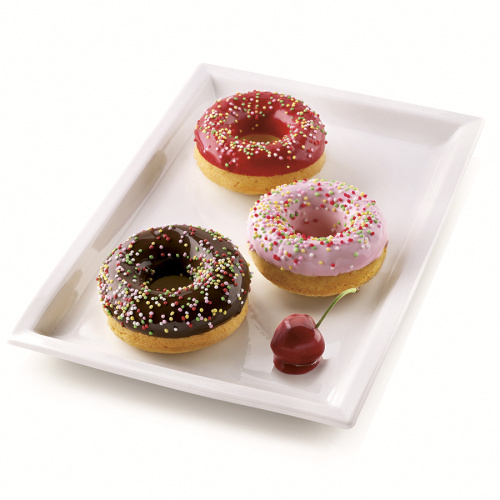 Форма для приготовления пончиков donuts 17 х 30 см силиконовая фото 2