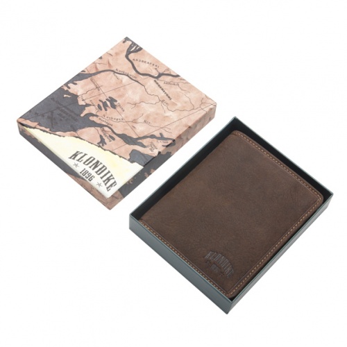 Бумажник Klondike Eric, коричневый, 10x12 см фото 8