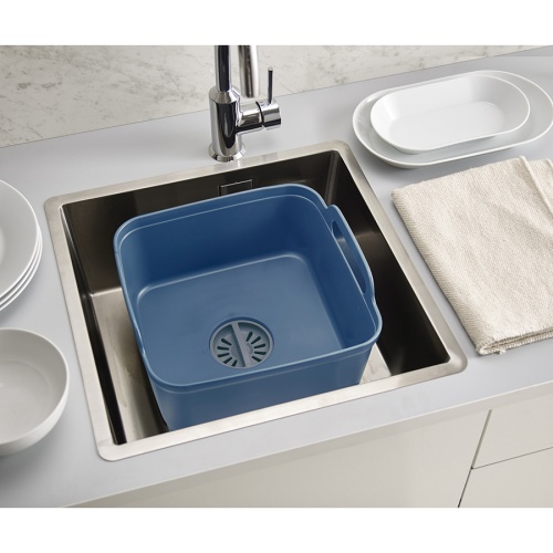 Контейнер для мытья посуды wash&drain™, синий фото 9