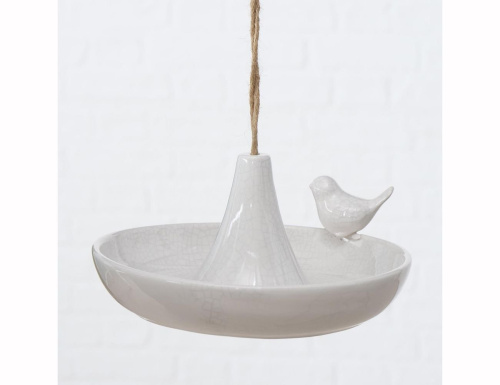 Декоративная кормушка для птиц АСЬЕТТ, керамическая, 20х12 см, Boltze