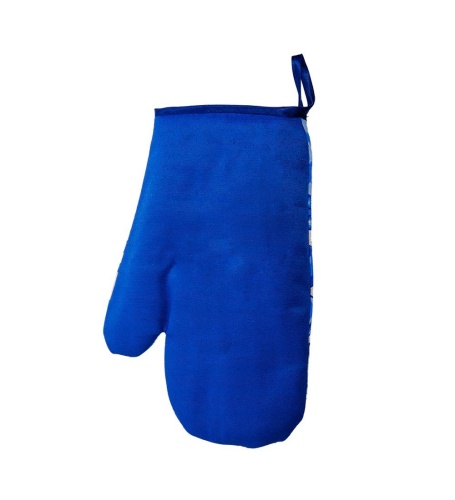 ТК-239 Набор 4 пр. «Фартук, рукавица, прихватка, полотенце» (лен, синий) фото 7