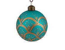 Набор ёлочных шаров АРТИФИС, стекло, бирюзовый, 8 см, 12 шт., Due Esse Christmas