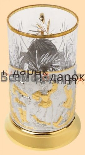 Подстаканник Пляски (никель-золото, в наборе, штампованный) фото 2