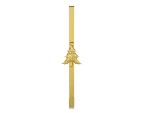 Крепление на дверь для рождественского венка ЁЛОЧКА, металл, золотой, 29х9х6 см, Hogewoning фото 3