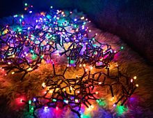 Электрогирлянда на ель 155 см, SNAKE LIGHT 370 LED-огней, контроллер, зеленый PVC провод, 7,4+3 м, уличная, Edelman, Luca
