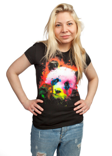 Женская футболка"Fluro Panda" фото 2