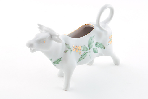 Сливочник-корова Leander "Корова", 0,07 л, зелёный-белый